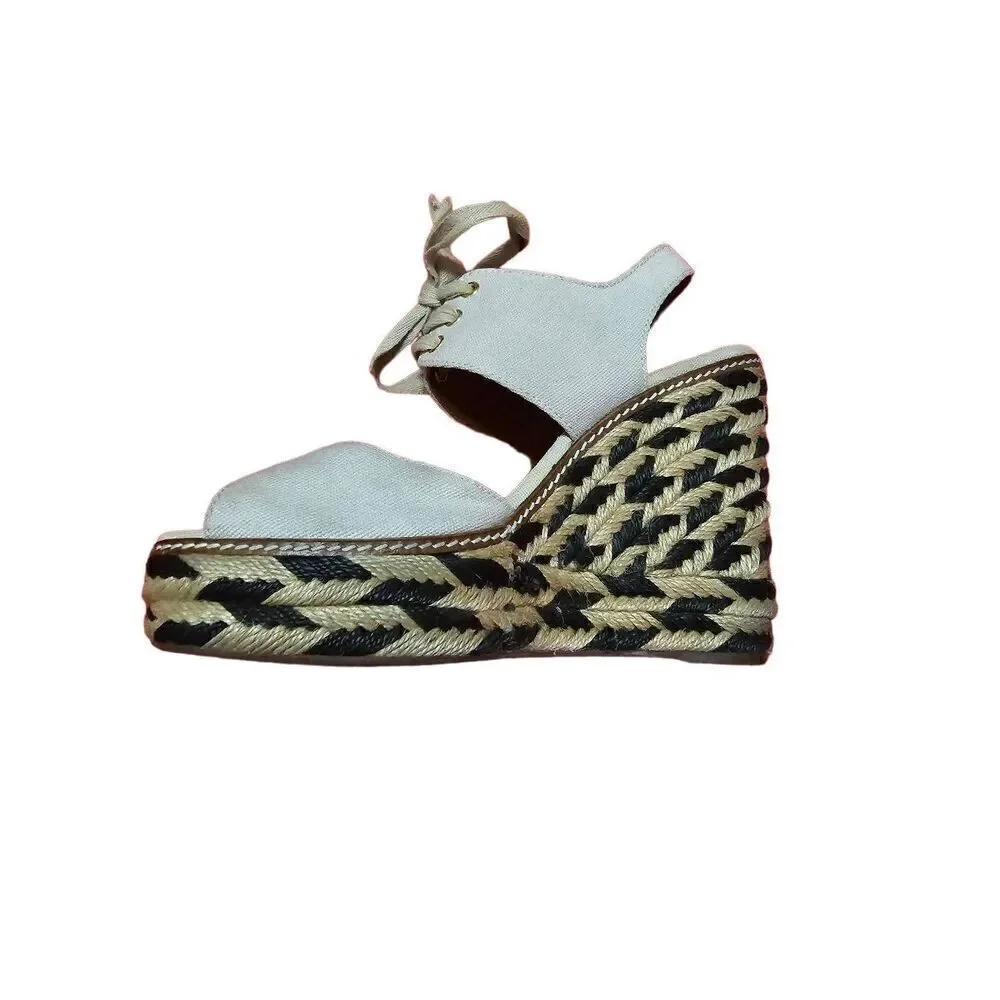 Tory Burch Linley High Wedge Espadrilles
